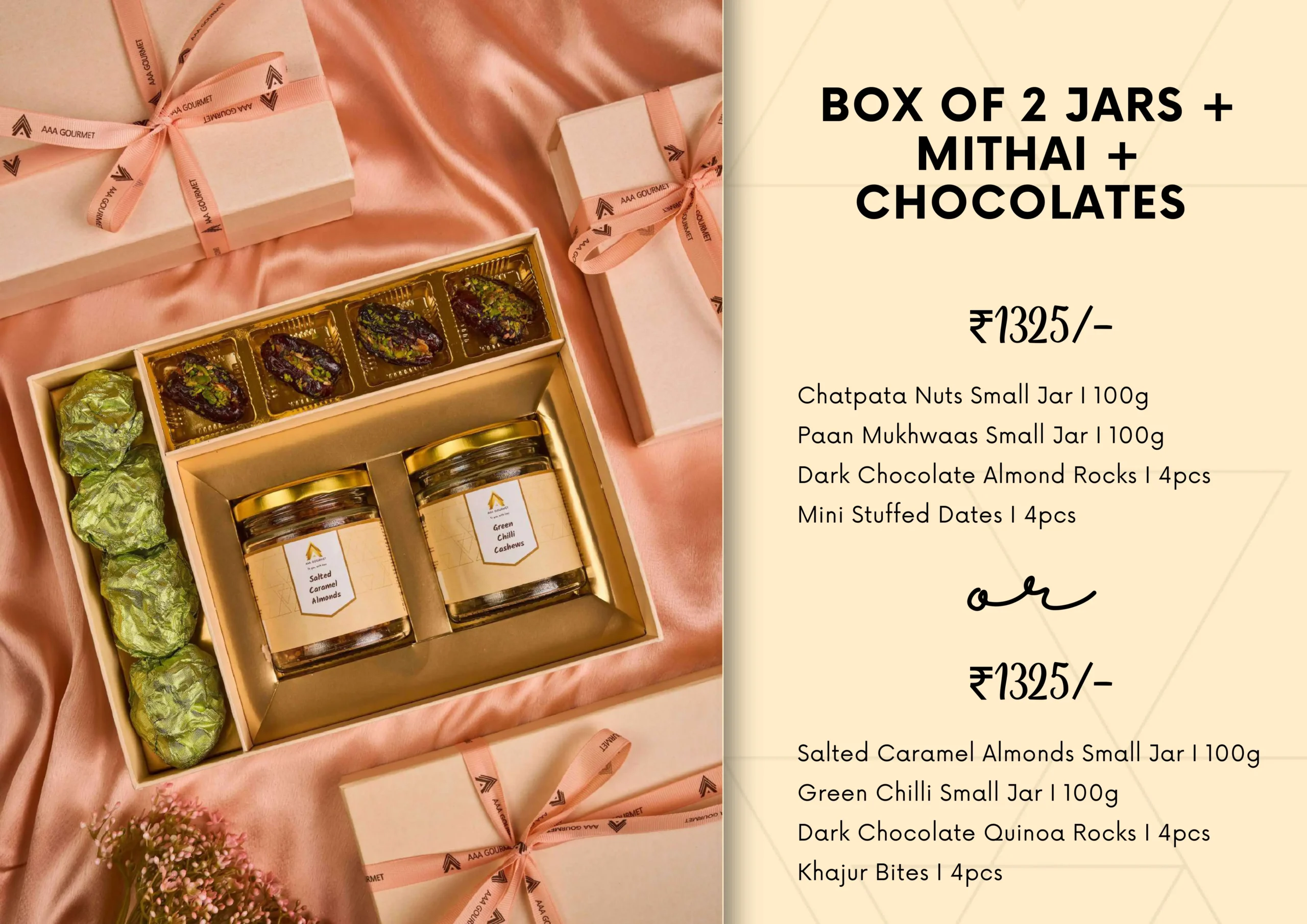 Box of 2 Jars+Mithai+Chocolates 1325/-